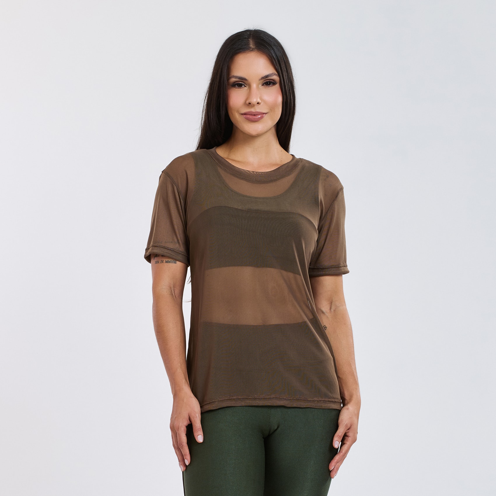 Blusa Tule Chocolate | Fit Urban