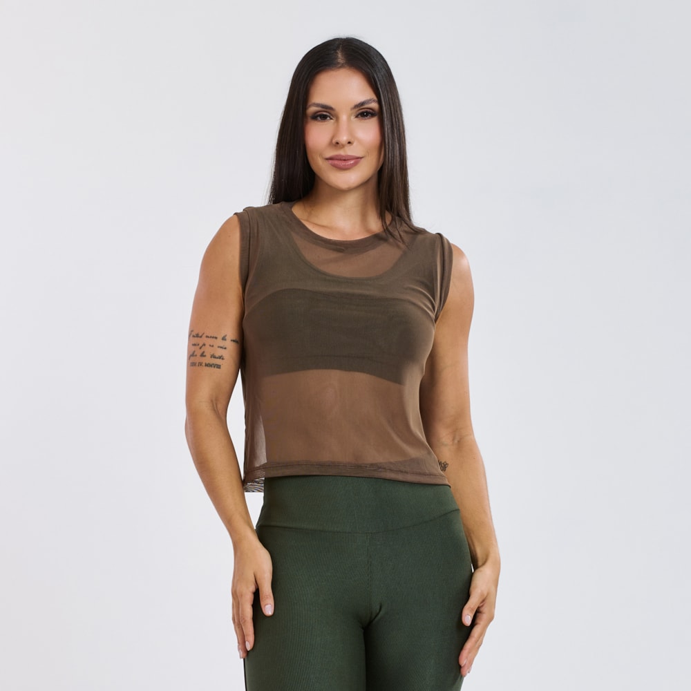 Cropped Tule High Chocolate