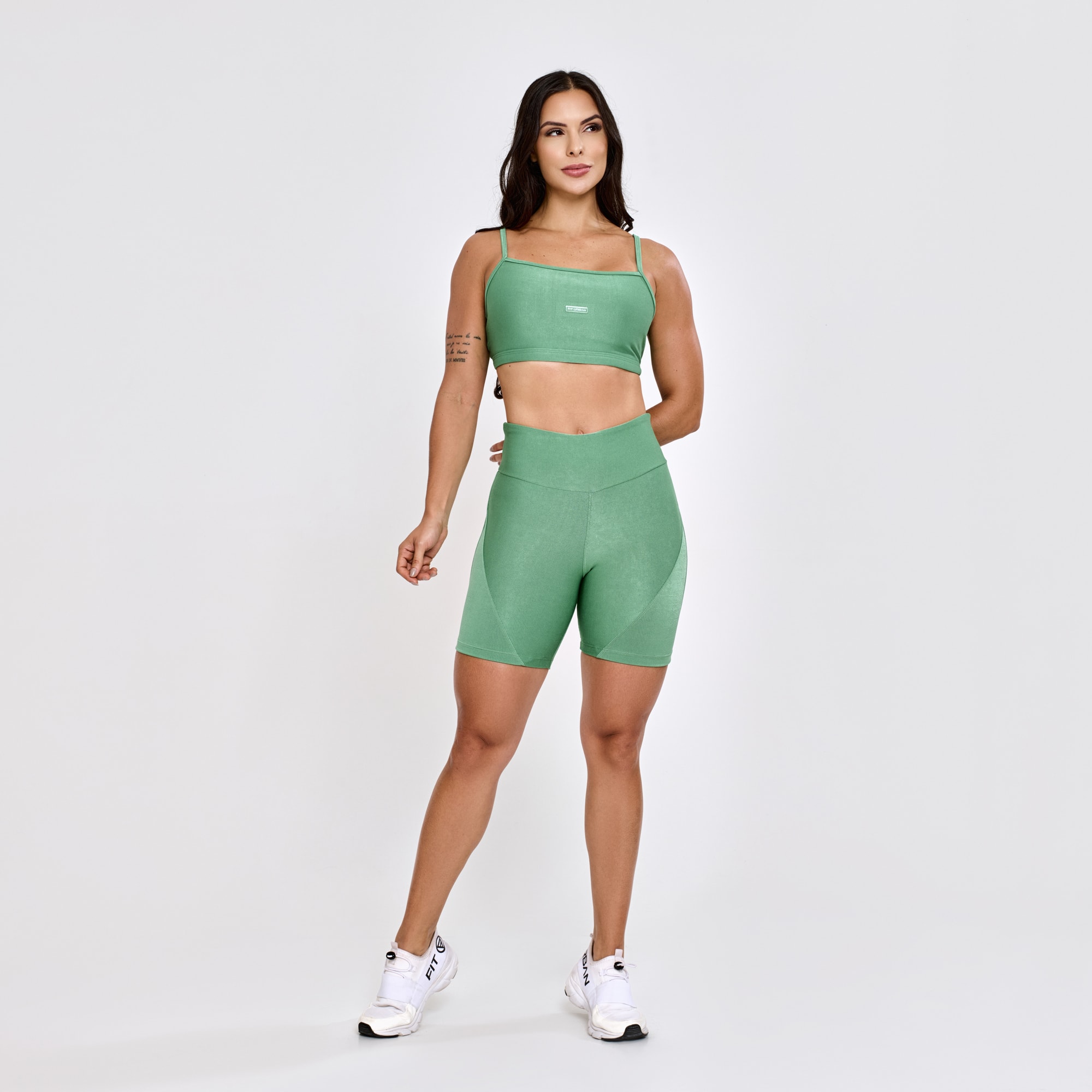 Short Micro Canelado Zenith Alecrim | Fit Urban