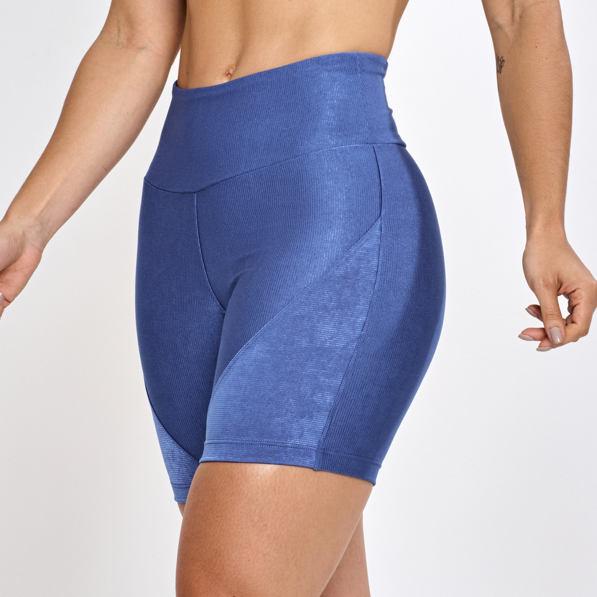 Short Micro Canelado Zenith Azul | Fit Urban