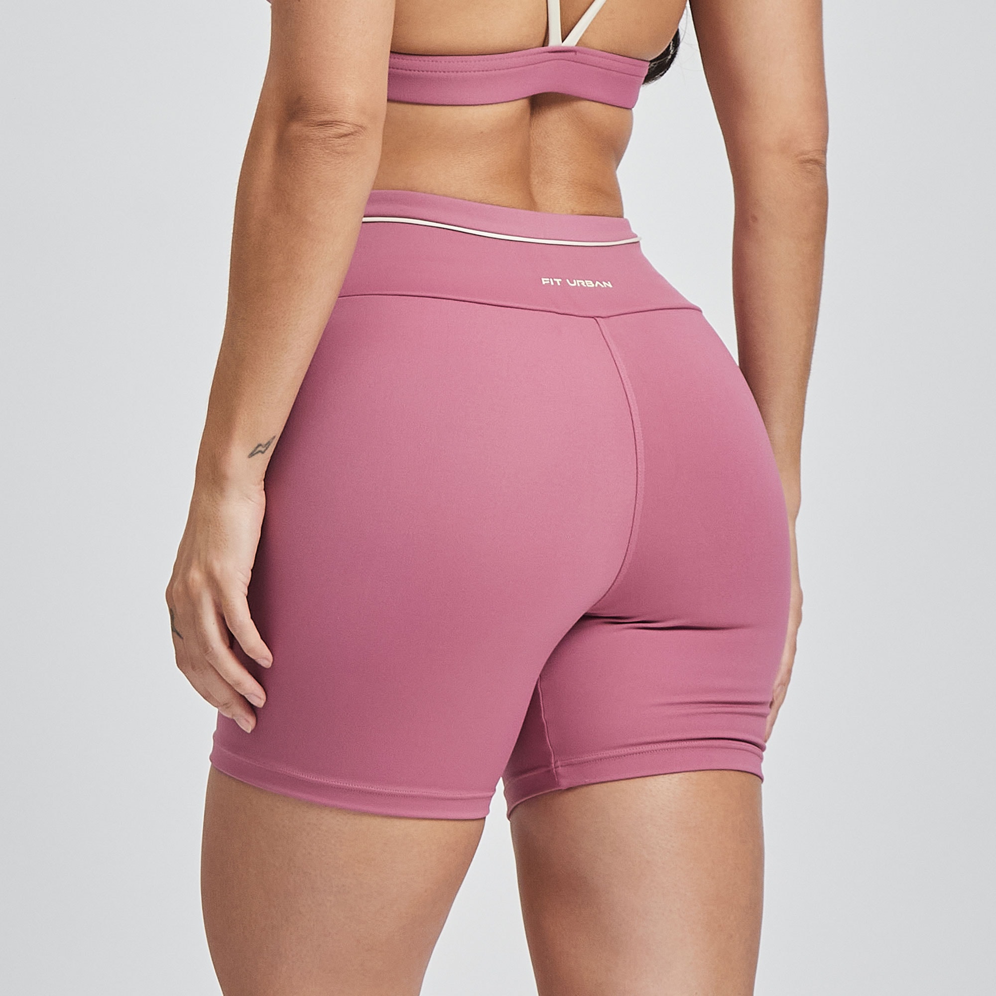 Short Poliamida Fresh Blossom Rosa Matte | Fit Urban