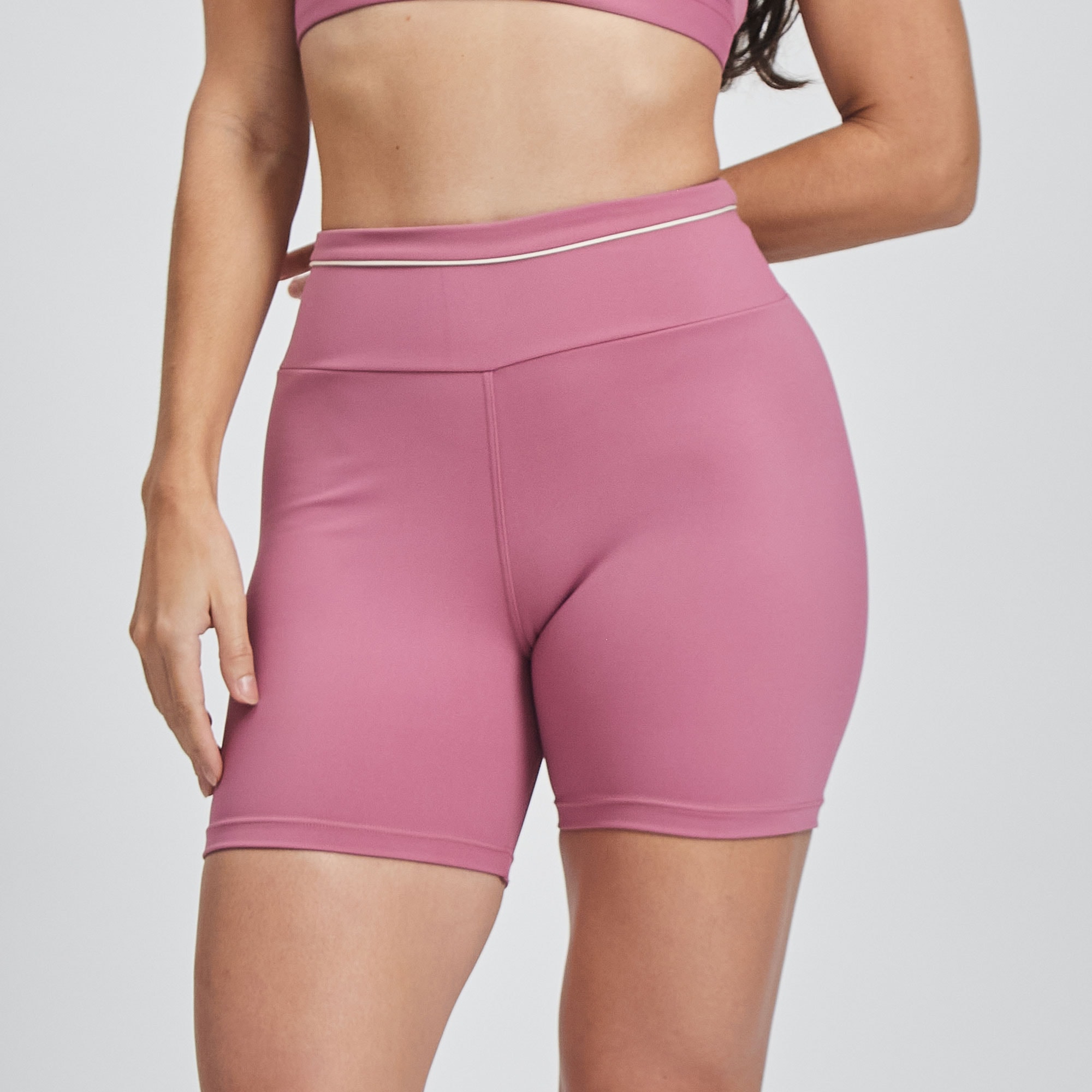 Short Poliamida Fresh Blossom Rosa Matte | Fit Urban