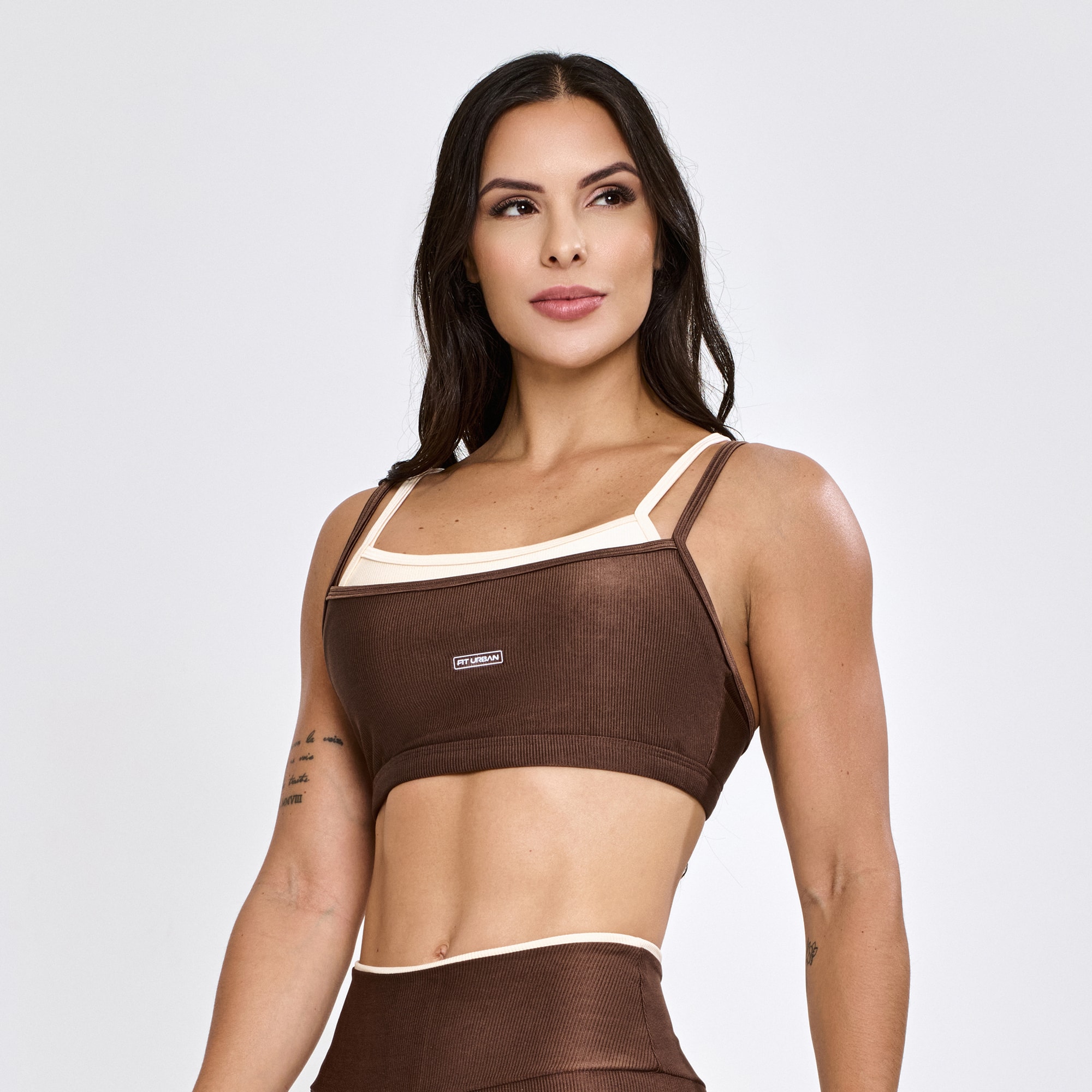 Top Micro Canelado Pulse Chocolate | Fit Urban