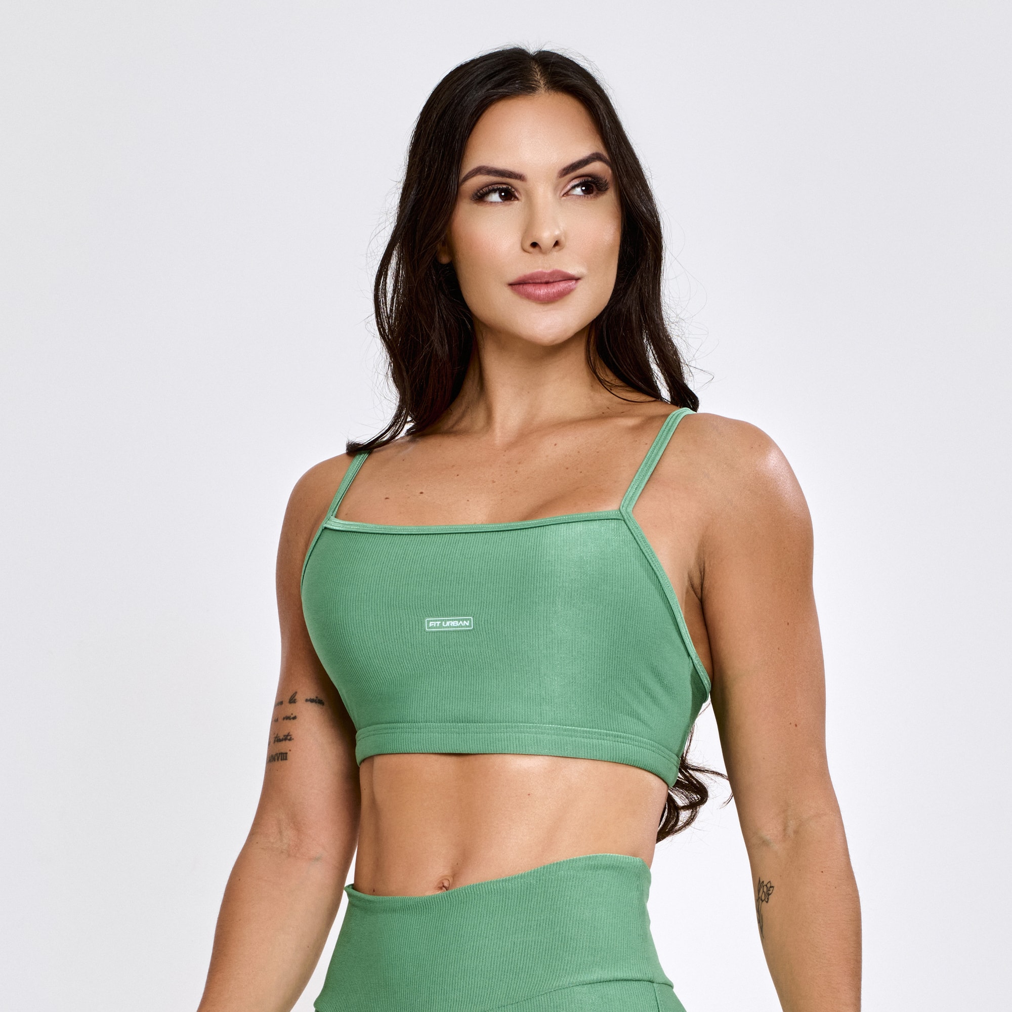 Top Micro Canelado Zenith Alecrim | Fit Urban
