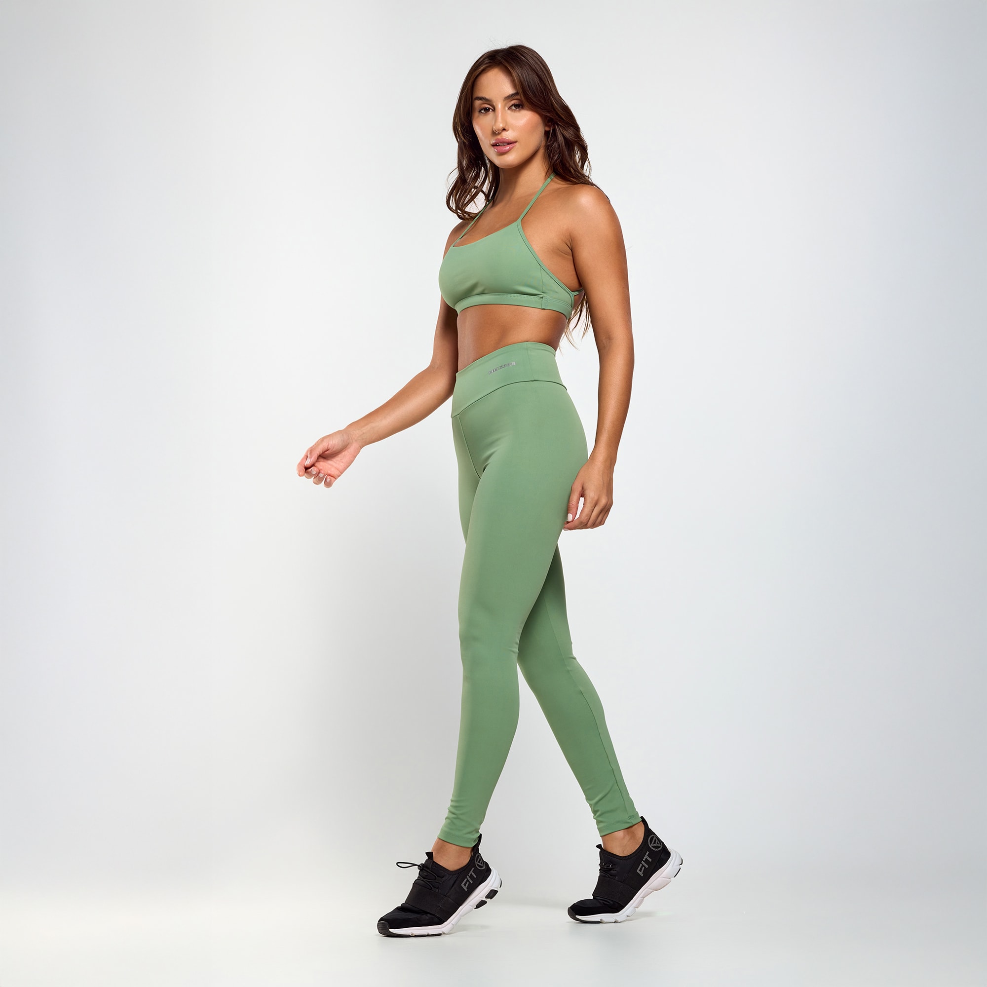 Top Poliamida Costas Cruzadas Alecrim | Fit Urban