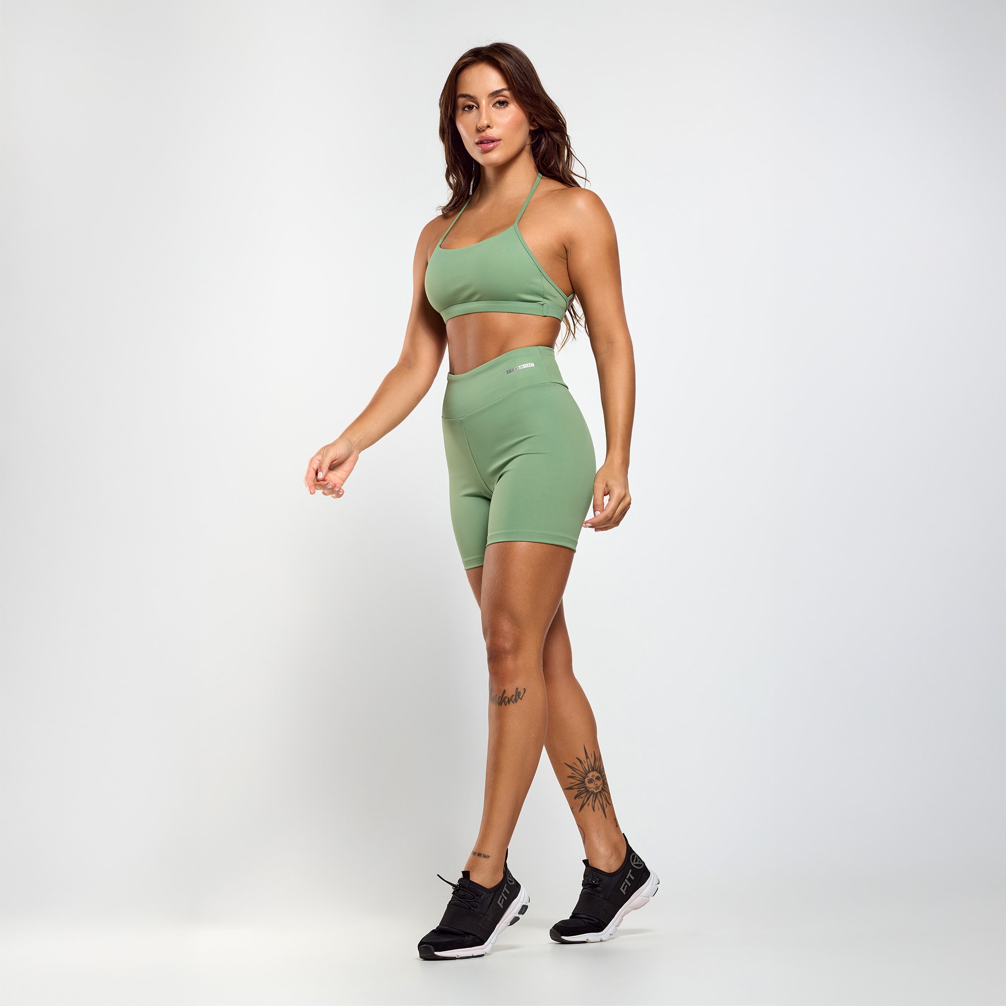 Top Poliamida Costas Cruzadas Alecrim | Fit Urban
