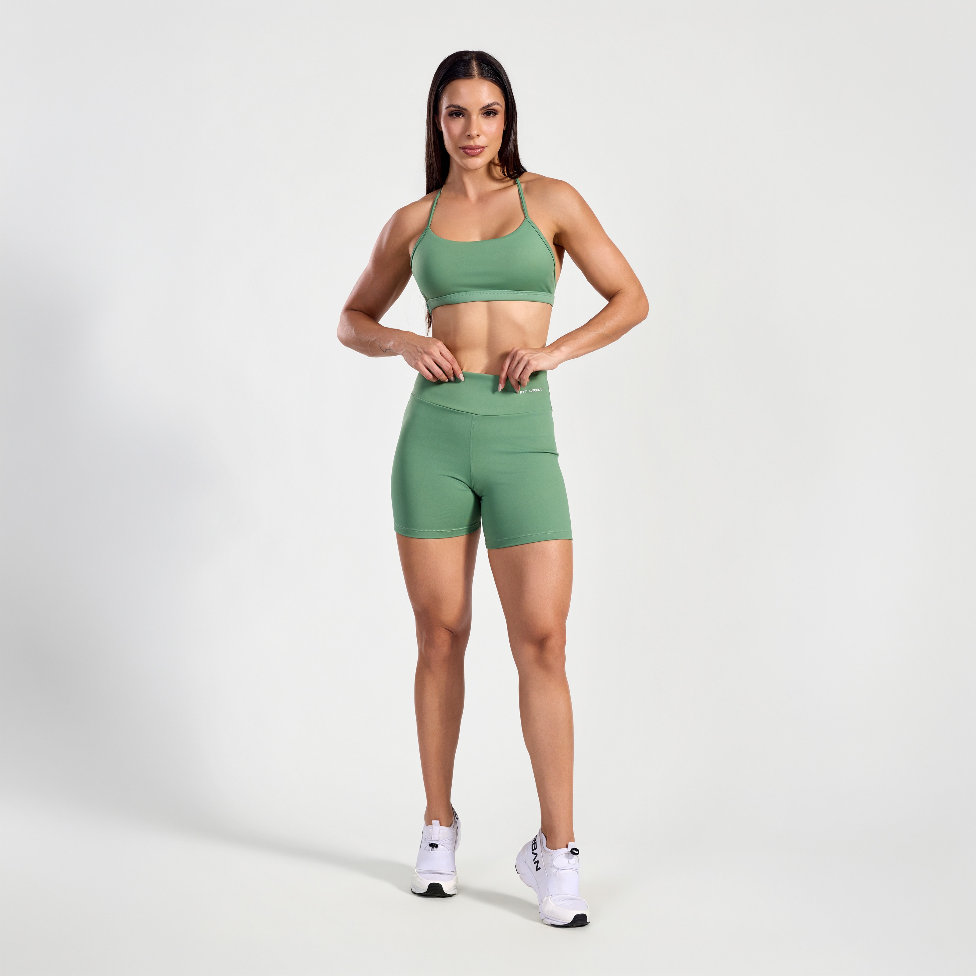 Top Poliamida Costas Cruzadas Alecrim | Fit Urban