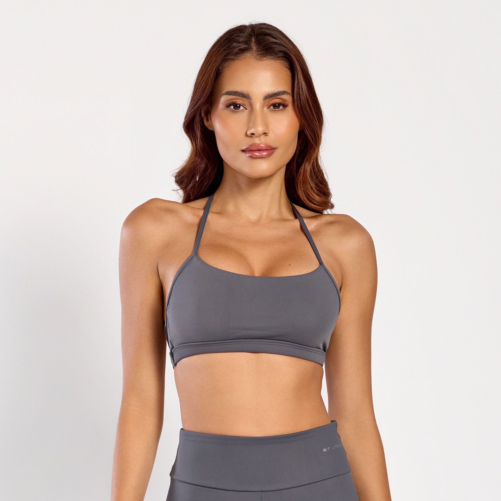 Top Poliamida Costas Cruzadas Cereja | Fit Urban