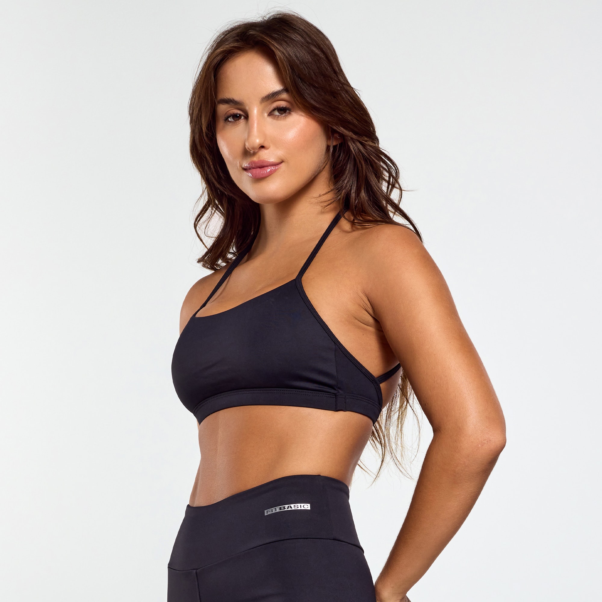 Top Poliamida Costas Cruzadas Alecrim | Fit Urban