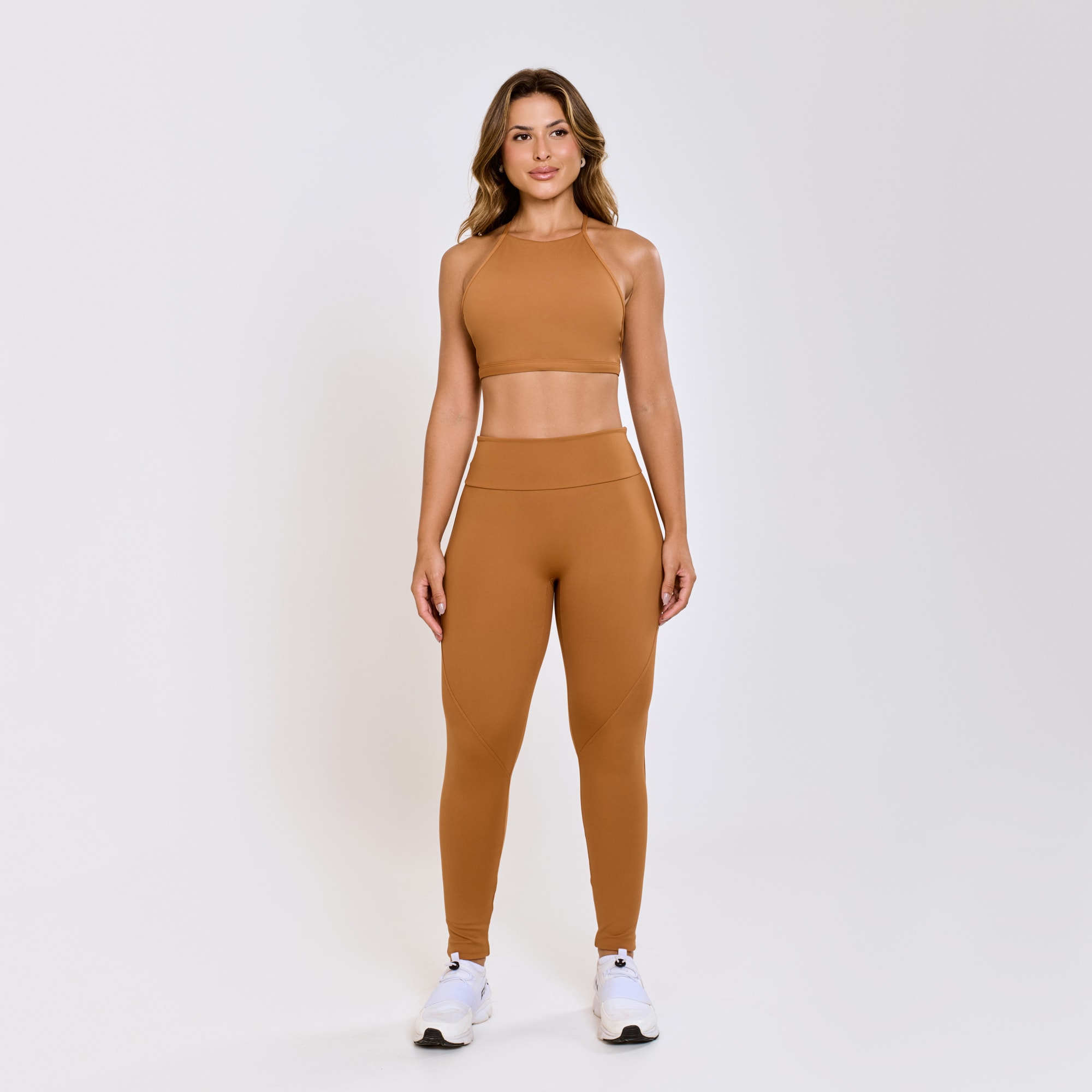 Top Poliamida Trapézio Nadador Amêndoa | Fit Urban